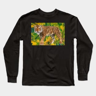 Tiger in Fantasy Jungle Long Sleeve T-Shirt